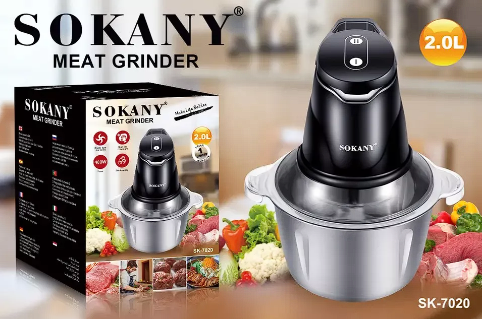 Picadora Eléctrica Multifuncional Sokany - 2 LITROS