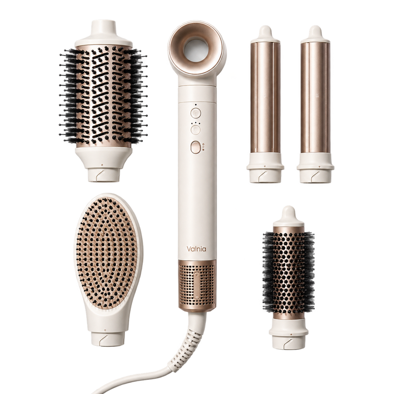 Valnia Soffio — styler ad aria 5 in 1 con i cinque accessori